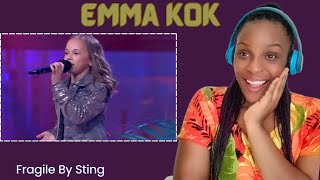 Emma Kok Sings FRAGILE by Sting  REACTION [upl. by Laen]