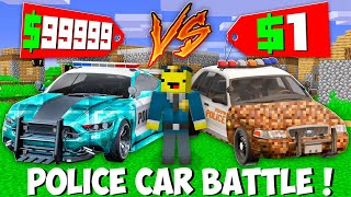 What to CHOOSE  DIAMOND vs DIRT POLICE CAR in Minecraft  I BECOME A POLICEMAN [upl. by Brezin]