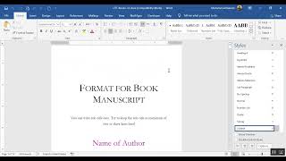 6x9 format for book manuscript in Word [upl. by Mourant62]