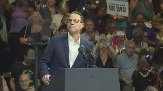 Gov Josh Shapiro introduces Kamala Harris Tim Walz at Philadelphia rally [upl. by Burack]