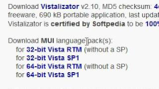 How to change language on all Vista amp Windows 7 versions Vistalizator [upl. by Ricky143]