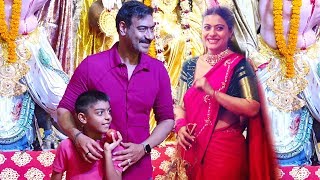 Ajay Devgn Celebrates Durga Puja With Kajol amp Sons  Durga Puja 2019 [upl. by Etnaed89]