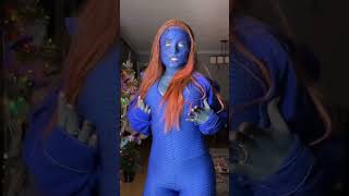 el MAQUILLAJE de MYSTIQUE para CARNAVAL XMEN es brutal  Trisayla makeup makeuptips [upl. by Annaoy]