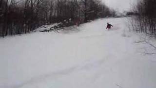 Telemark Skiing in Deep Powder in Northern Michigan [upl. by Ariait506]