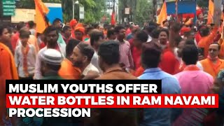 Muslims Offer Water In Ram Navami Procession Set Communal Harmony Example [upl. by Arraic]