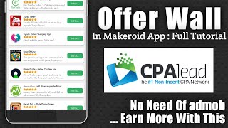 Offer Wall In Thunkable App  Earn More then Admob  Tech Developer [upl. by Samaj662]