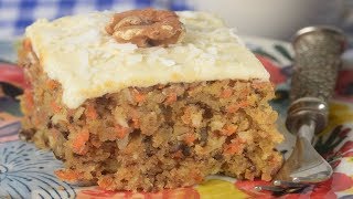 Carrot Sheet Cake Recipe Demonstration  Joyofbakingcom [upl. by Eelek124]