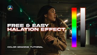 How to Create a Free Halation Effect in DaVinci Resolve [upl. by Jaddo838]