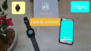 How to Connect T55 Smartwatch with Android Fitpro app [upl. by Marillin]