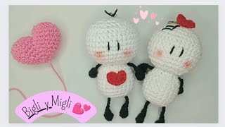 BIGLI Y MIGLI AMIGURUMI PASO A PASO 🤍 SAN VALENTÍN [upl. by Asseniv404]