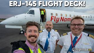 In the cockpit on the FlyNamibia ERJ145 [upl. by Ynffit]