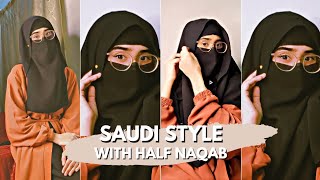 How to wear Saudi Niqab Tutorial in different Style  Saudi Niqab Tutorial Ayesha [upl. by Dahsra]