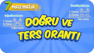 Doğru ve Ters Orantı ➗✖ 7 Sınıf Matematik 2022 [upl. by Narej]