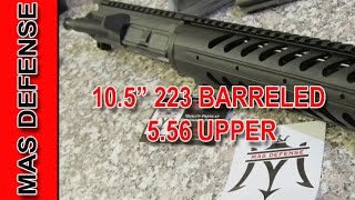 AR15 Pistol Upper by MAS DEFENSE 105quot 223 WYLDE 556 Barreled Upper [upl. by Preiser]