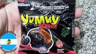 Billiken Yummy Terror Gomitas sabor Manzana Mandarina y Uva  Halloween [upl. by Lemraj240]