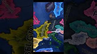 Hoi4 UltraTech Belgium vs Border Neighbors War in 1936 hoi4timelapse hoi4 europe map [upl. by Boehike953]