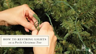 How to Restring Lights on a Prelit Christmas Tree [upl. by Erdne]