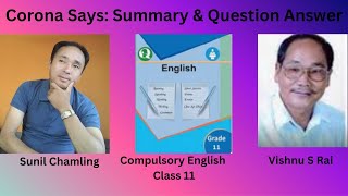 Corona Says । Summary amp Question Answers । Class 11। Compulsory English English for Success NP [upl. by Brotherson]