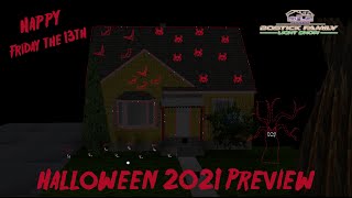 Bostick Family Light Show 2021 Halloween Preview [upl. by Ashman]