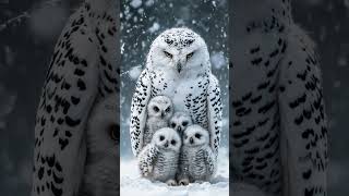 Owl Protects Chicks In Storm owl snow shorts mother [upl. by Jemine352]