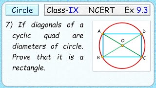 7 If diagonals of cyclic quadrilateral are diameter of circle through the vertices of quadrilateral [upl. by Posner]