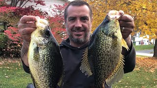 Giant champlain black crappie fishing Most over 14” [upl. by Aillil583]