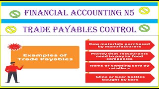 FINANCIAL ACCOUNTING N5 JUNE 2024 TRADE PAYABLES CONTROL ACCOUNT [upl. by Sheila]