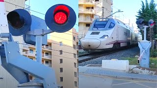 Salou Sangulí Resort Railway Crossing Catalonia [upl. by Llemrej]