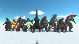 Evolution of Godzilla Heisei to Evolved Goldzilla [upl. by Broddy]