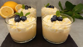 Dessert au citron🍋 en 10 minutes❗sans four sans œufs 👌🔝 [upl. by Direj]