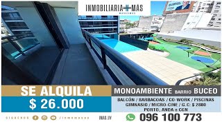 En Alquiler Monoambiente  Amenities  Buceo [upl. by Sila]