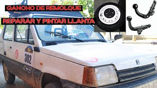 Restauración llantas y refuerzo del gancho de remolque en Seat Marbela [upl. by Elvie956]