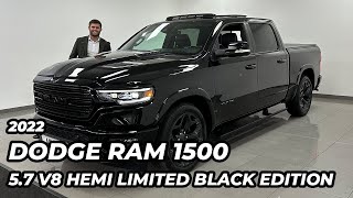 2022 Dodge Ram 57 V8 Hemi 1500 Limited Black Edition VAT Q [upl. by Aihsat]