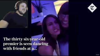 Forsen reacts to Finnish PM Sanna Marin parties hard at private event in leaked social media videos [upl. by Sillihp]