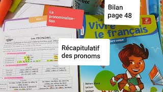 Bilan 1La pronominalisation et le passé composé Niveau 6ème primaire [upl. by Ecnahs696]