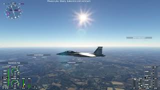 F15EX Eagle   Latest version  FIRST FLIGHT  Fairford and away east  Awesome [upl. by Arlena]