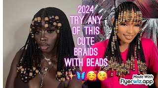 2024✨NEW AND LATEST BRAIDS HAIRSTYLES IDEAS🥰BEAUTIFUL BRAIDS HAIRSTYLES WITH BEADS FOR BLACKWOMEN😘 [upl. by Nimesh]