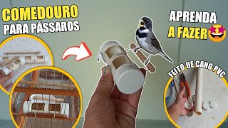 ðŸ˜± COMO FAZER UM COMEDOURO PARA PÃSSAROS  COM CANO PVC PASSO A PASSO [upl. by Ellertal648]