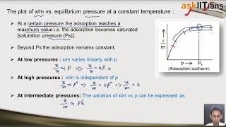 Freundlich Adsorption Isotherms  Chemistry  Class 12  IIT JEE Main  Advanced NEET  askIITians [upl. by Valma284]