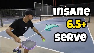 EXPLOSIVE Pickleball Serve SLOW MO  INSANE POWER ft Jaume Vich 66 DUPR [upl. by Dionysus]