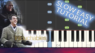 Ludovico Einaudi  Una Mattina The Intouchables SLOW EASY Piano Tutorial [upl. by Edge]