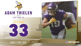 33 Adam Thielen WR Vikings  Top 100 Players of 2019  NFL [upl. by Aierb]