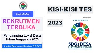 KISIKISI TES PENDAMPING LOKAL DESA 2023 [upl. by Rellek]