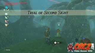 Legend of Zelda Breath of the Wild Trial of Second Sight Kuhn Sidajj Shrine Gameplay Walkthrough [upl. by Olodort]