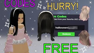 Codes that gives you free hair and items  Roblox [upl. by Martyn]