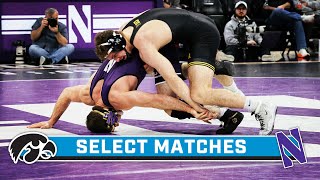 Select Matches Iowa at Northwestern  Big Ten Wrestling  Jan 28 2024 [upl. by Shelburne]