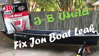 Repair Aluminum Jon Boat Leaks with JB weld [upl. by Edmond]