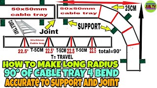 Ladder Tray 5 Cut 90 Degree Bend Formula  Ladder cable tray Make 90 Degree Bend [upl. by Irme]