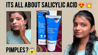 Its All About Salicylic Acid😍  Best Face wash for Acne Problem 😭  Derma Co Face wash Review 👍 [upl. by Kale]