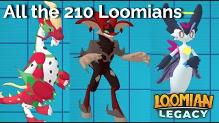 All 210 Loomians and Cries in LOOMIAN LEGACY [upl. by Netsoj]